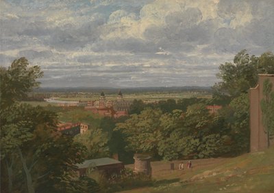 Greenwich Hospital vom Observatorium mit Fernblick auf London von Thomas Christopher Hofland